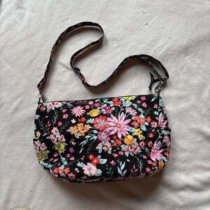 Vera Bradley Tangerine Twist Crossbody Messenger Bag Quilted Floral